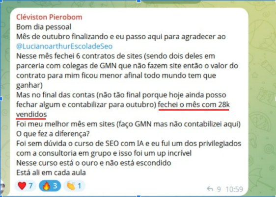 Depoimento Cléviston Pierobom: melhor mês fechado com R$28k em vendas