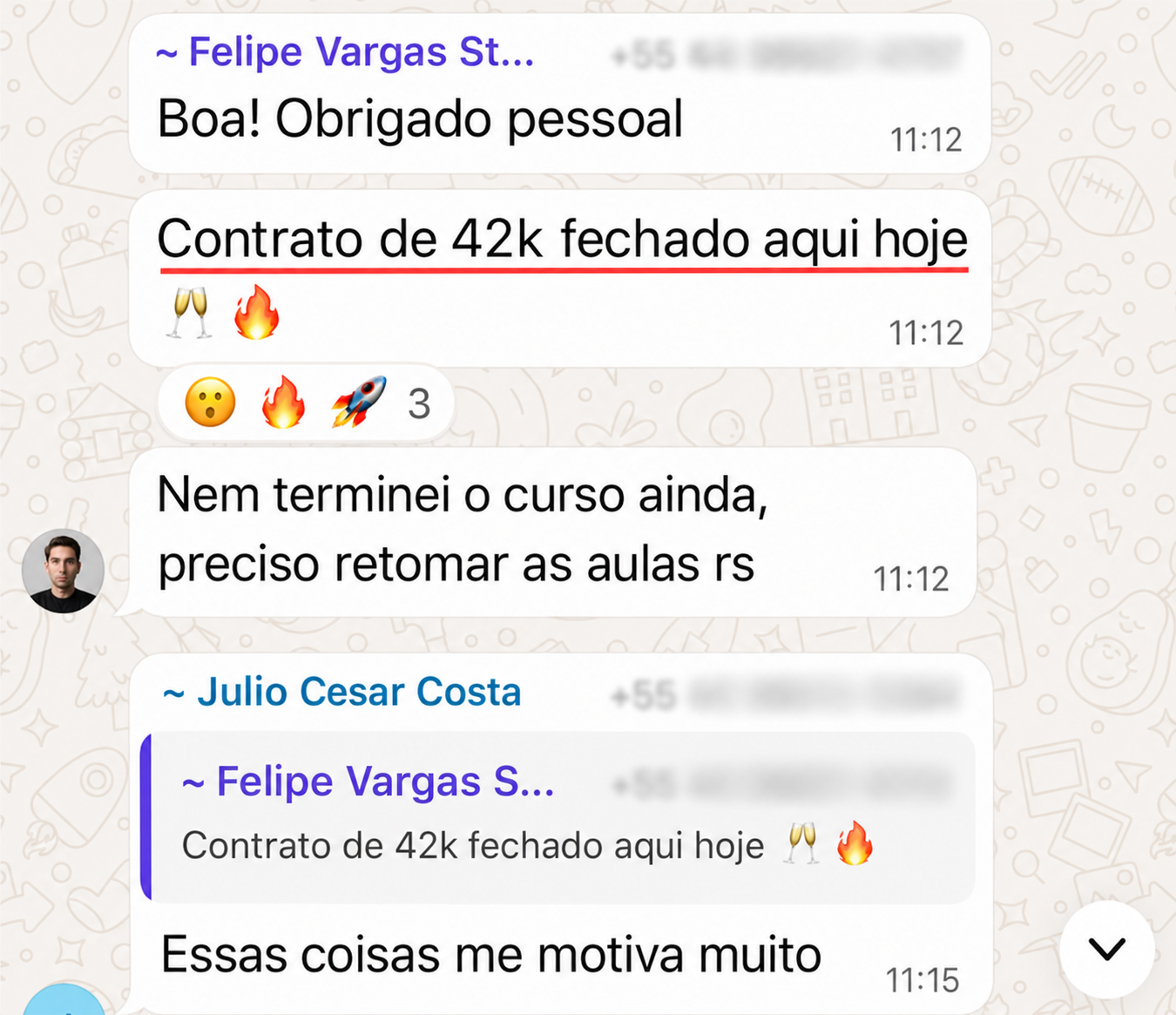 Depoimento: contrato de R$42k fechado em um dia
