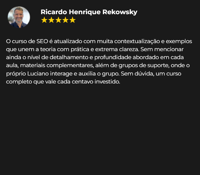 Depoimento Ricardo Henrique Rekowsky